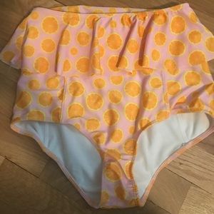 Grapefruit peplum bottoms! Worn once!